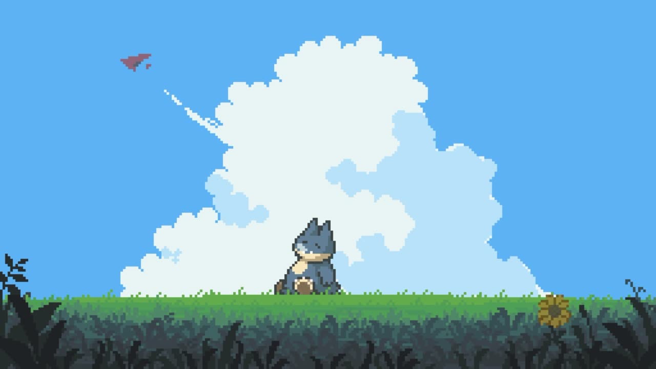 Munchlax Sleeping On The Field Pixel