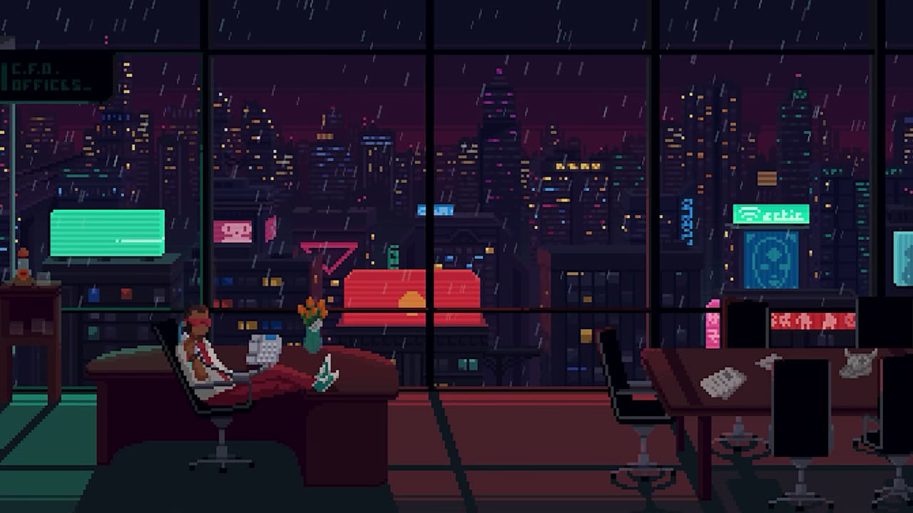 Rainy Day Pixel live wallpaper for Mac
