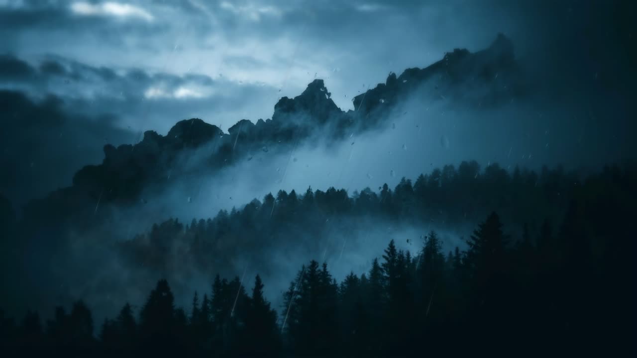 Mist over the pines