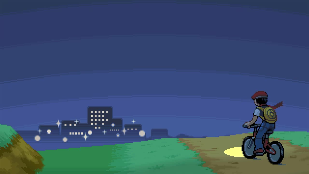 Pokemon Night travel Pixel live wallpaper for Mac