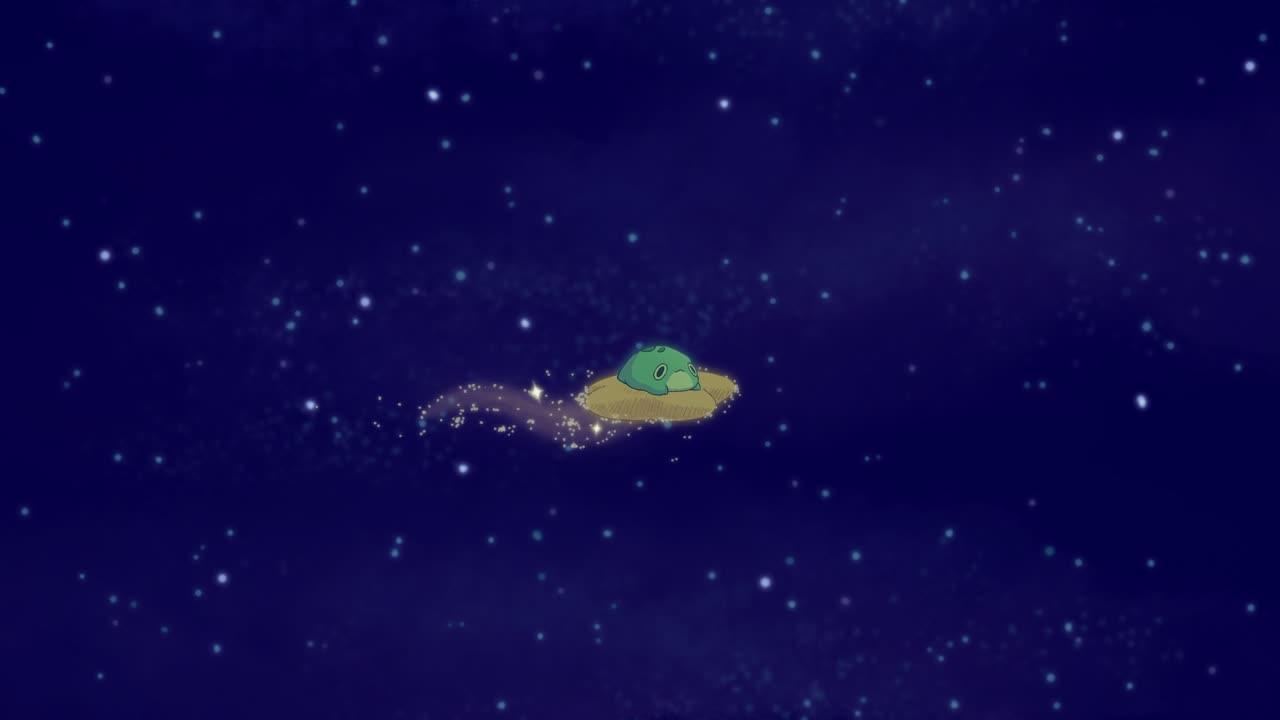 Space Travelling Frog live wallpaper for Mac