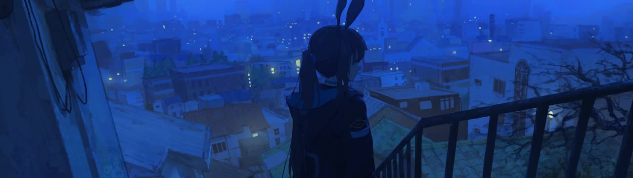Amiya Midnight Blue City Arknights