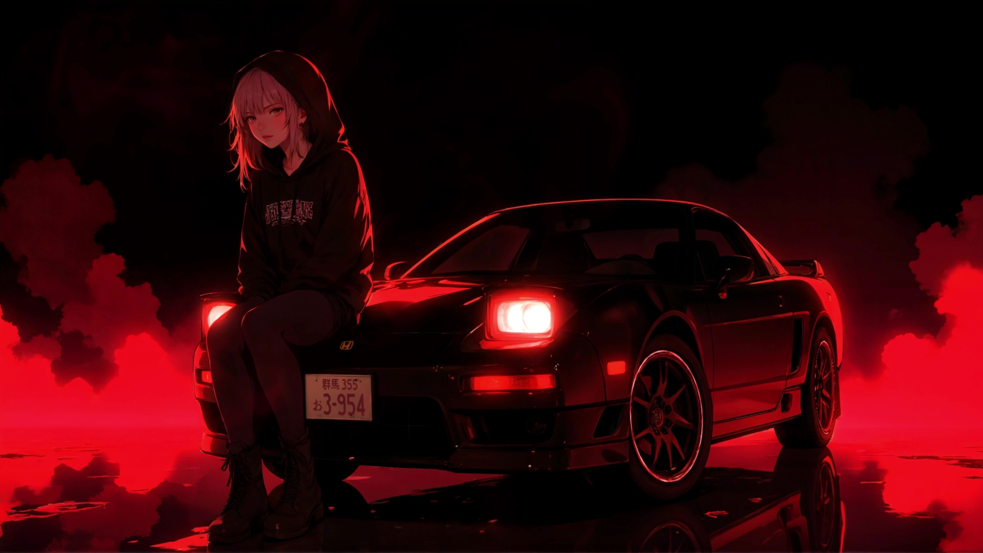 Anime Girl Honda NSX NA1 Live Wallpaper