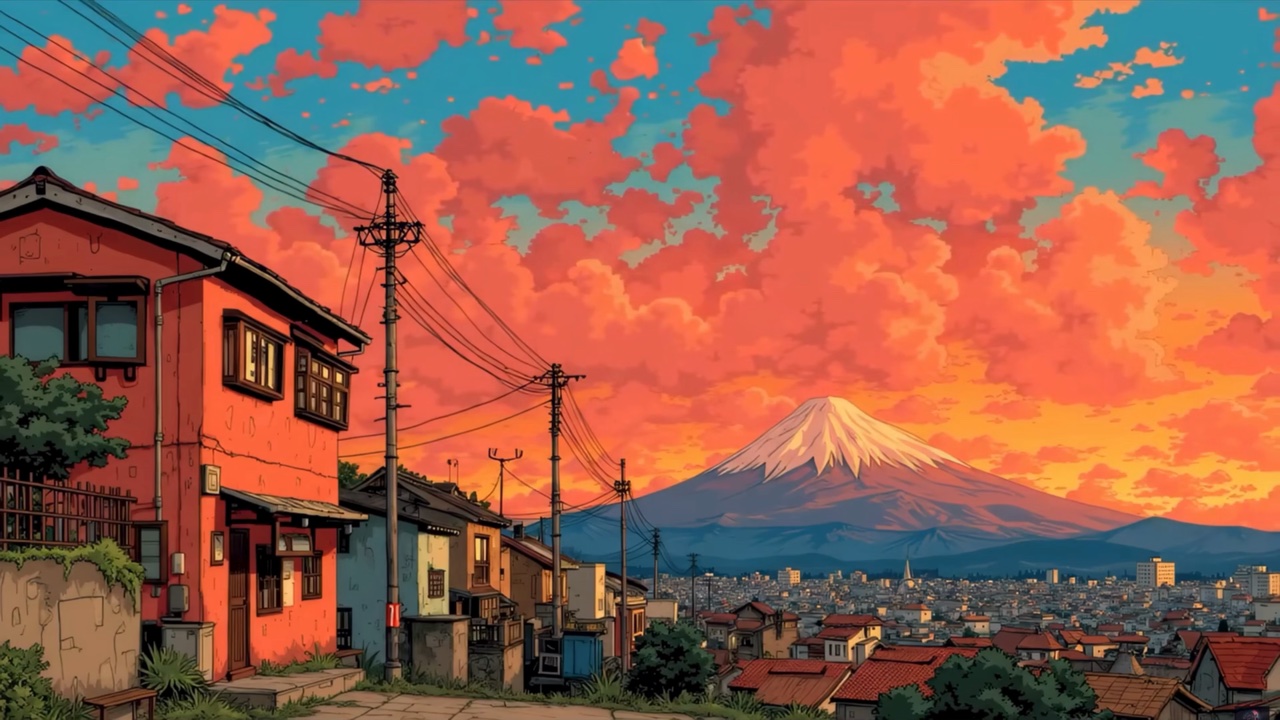Sunset at Mount Fuji