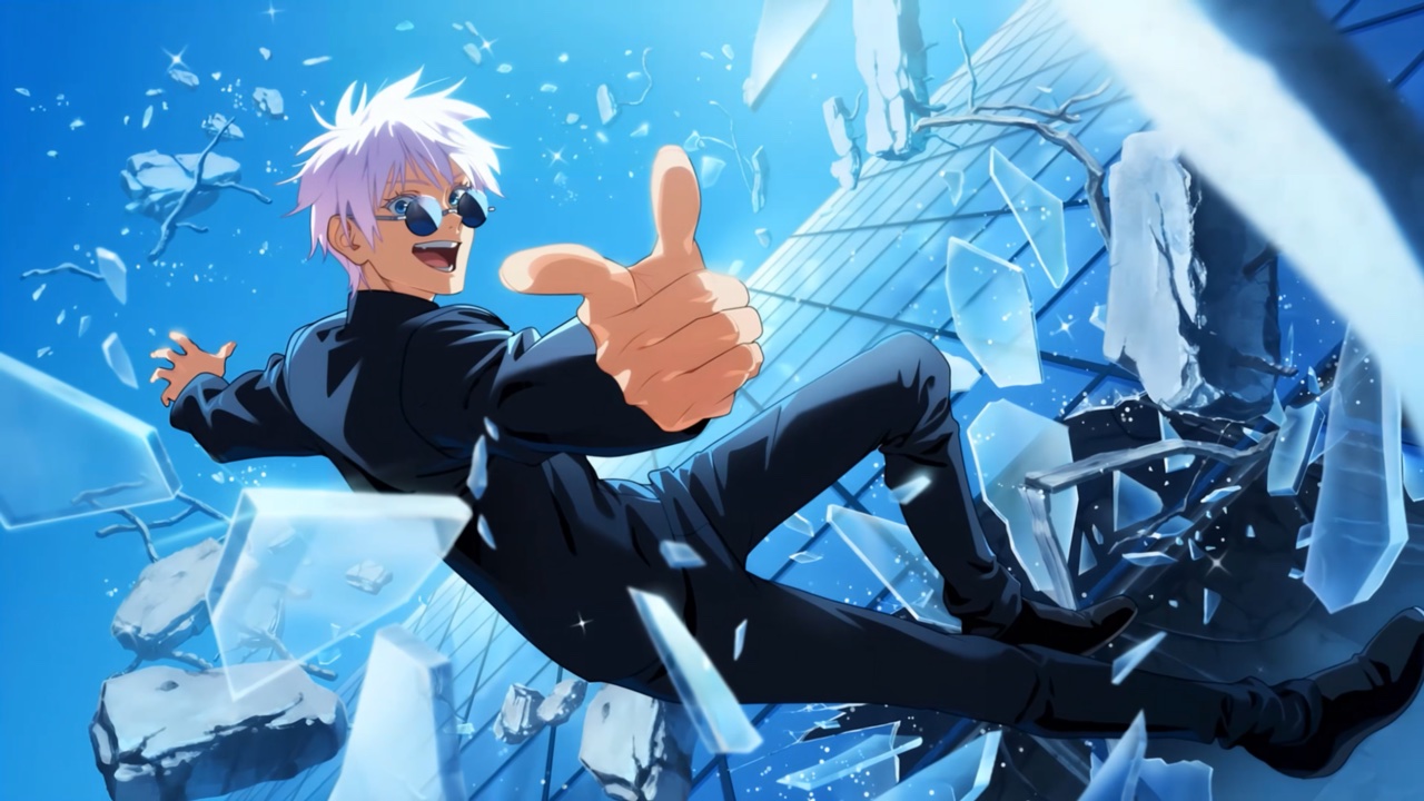 Satoru Gojo Shattered Sky live wallpaper for Mac